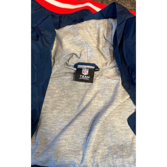 New Patriots Sequin Waterproof Hooded Bomber Jacket - Picture 10 of 11